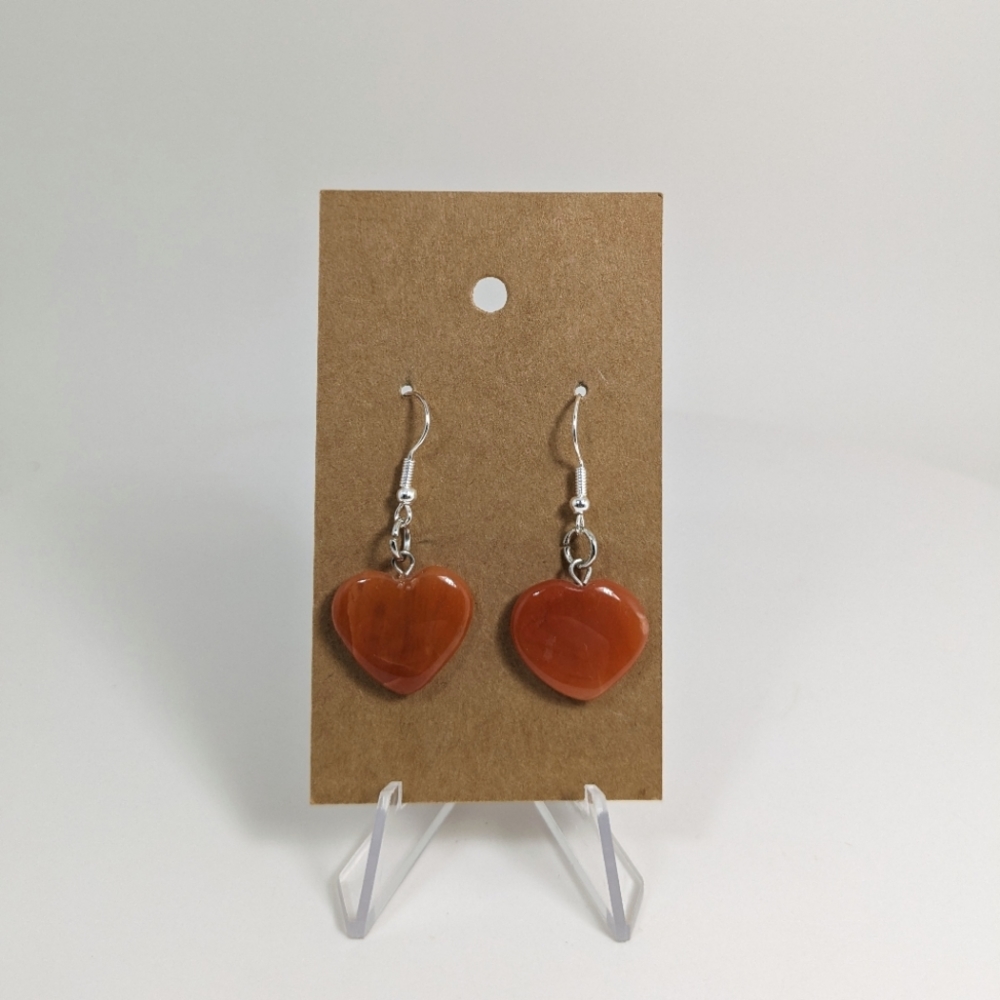Carnelian Earrings, Handmade, Bohemian Gemstone Jewelry, Vitality Stone, Gift